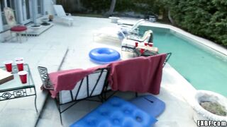 Group Sex by the Pool